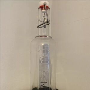 Luigi Bormioli Authentica Bottle Airtight Stopper Clamp Lid 8 oz Made In Italy